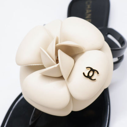 Chanel [] Camellia Rubber Sandals 36
