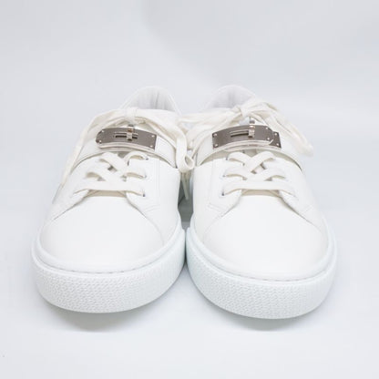 Hermes [similar] Day Kelly Buckle Leather Sneakers 40