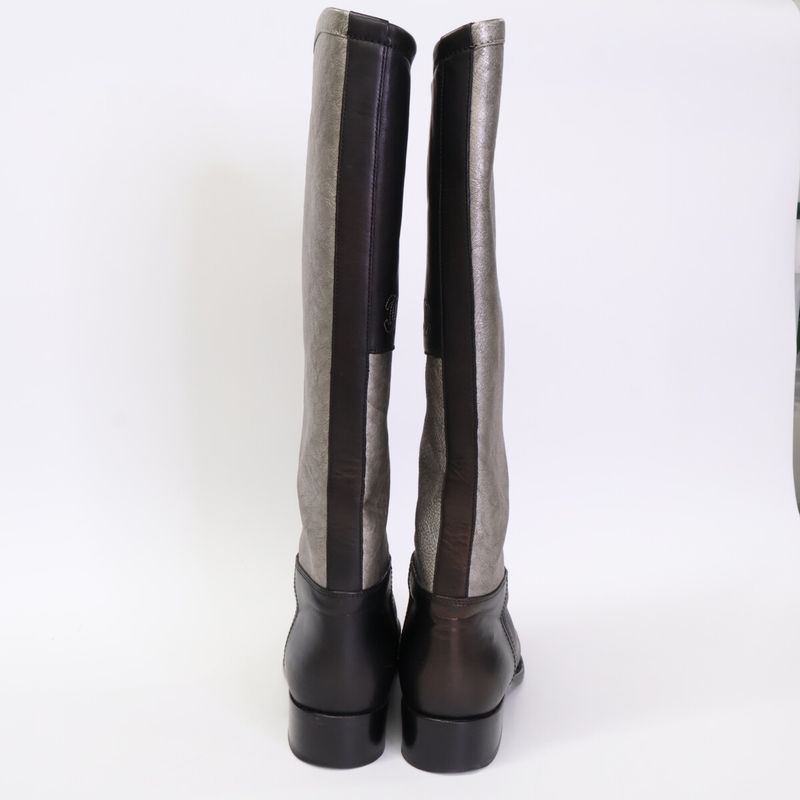 Chanel G28390 Cocomark Bicolor Long Boots 36