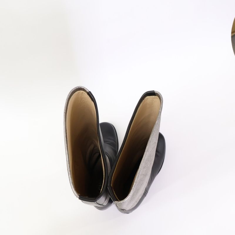 Chanel G28390 Cocomark Bicolor Long Boots 36