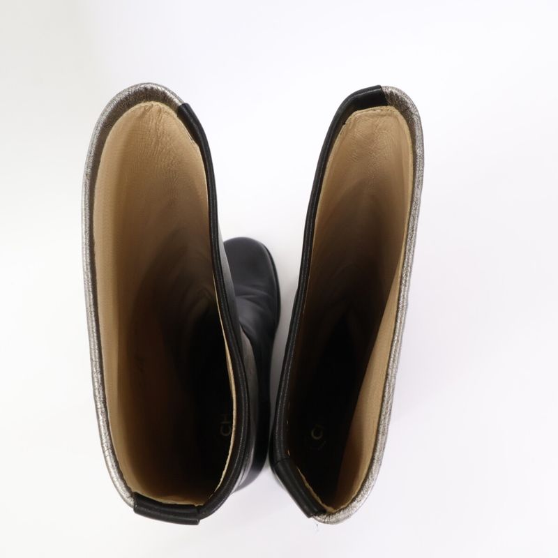 Chanel G28390 Cocomark Bicolor Long Boots 36