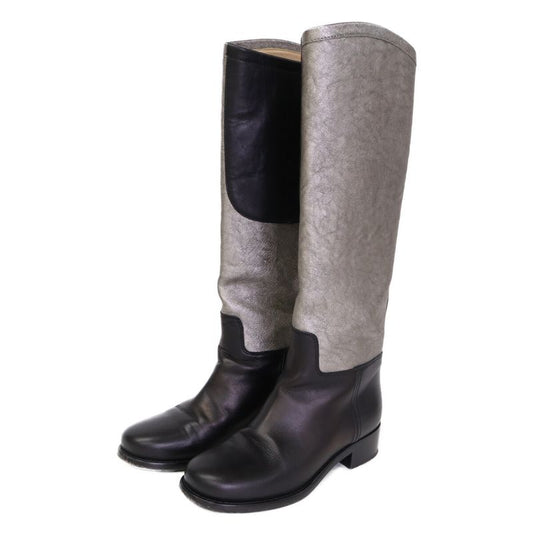 Chanel G28390 Cocomark Bicolor Long Boots 36