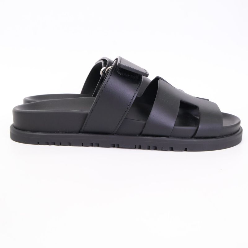 Hermes [similar] Gn222100z Chypre Leather Sandals 36.5