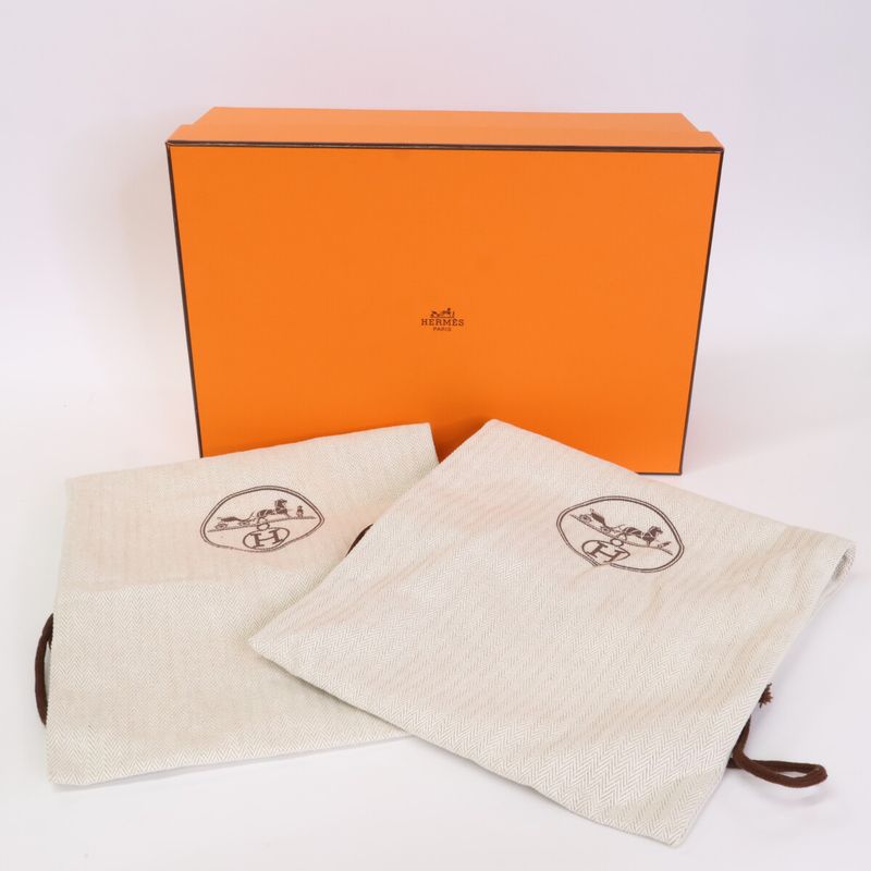 Hermes [similar] Gn222100z Chypre Leather Sandals 36.5