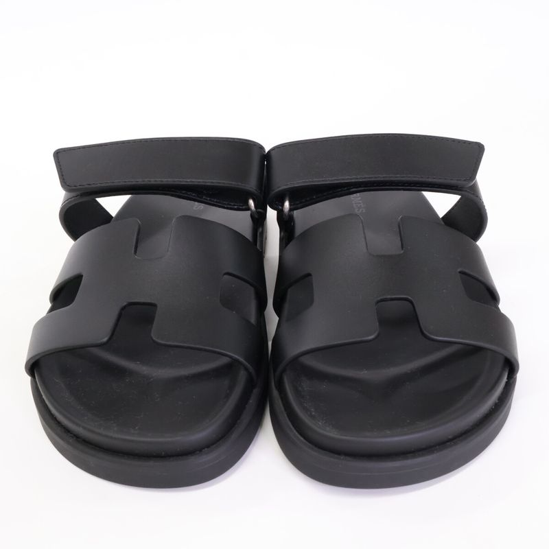 Hermes [similar] Gn222100z Chypre Leather Sandals 36.5