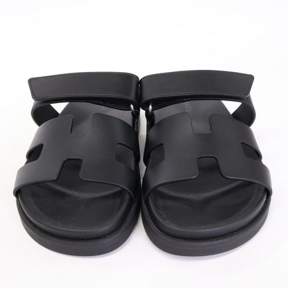 Hermes [similar] Gn222100z Chypre Leather Sandals 36.5