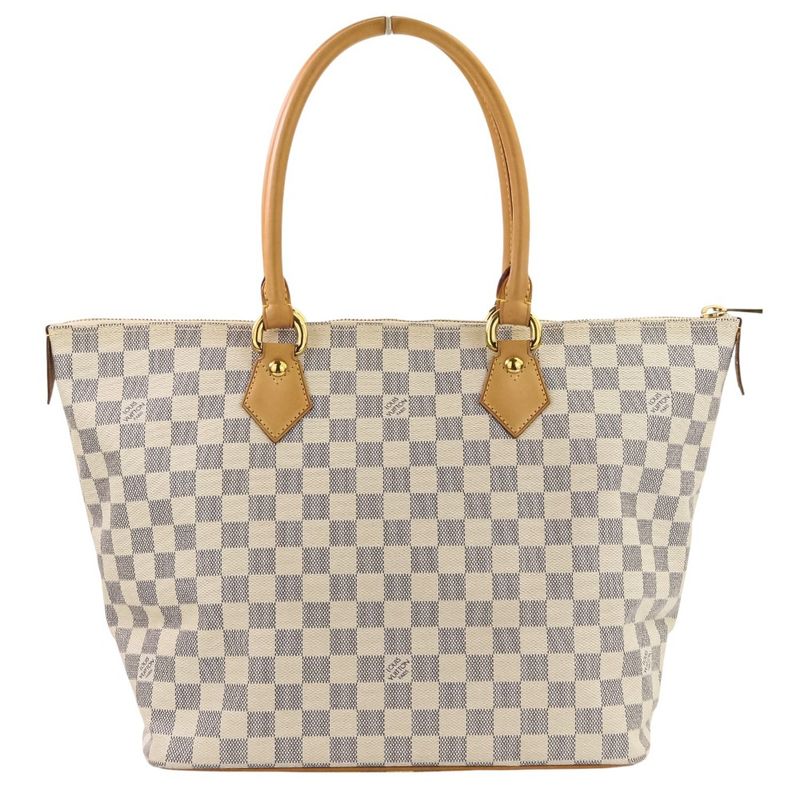 Louis Vuitton Damier Azure Saleya MM Tote Bag N51185 White Ladies Used
