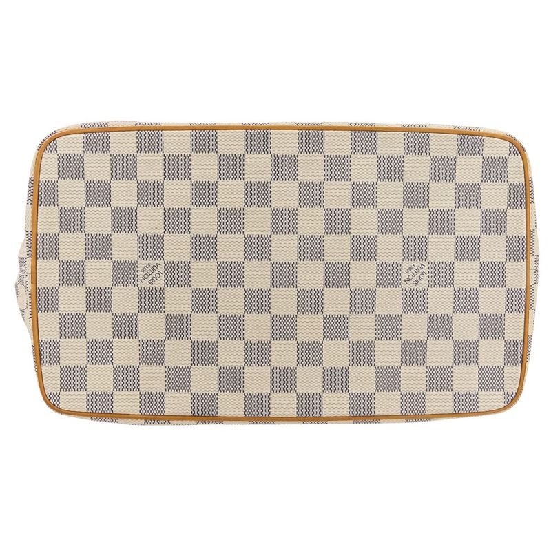 Louis Vuitton Damier Azure Saleya MM Tote Bag N51185 White Ladies Used