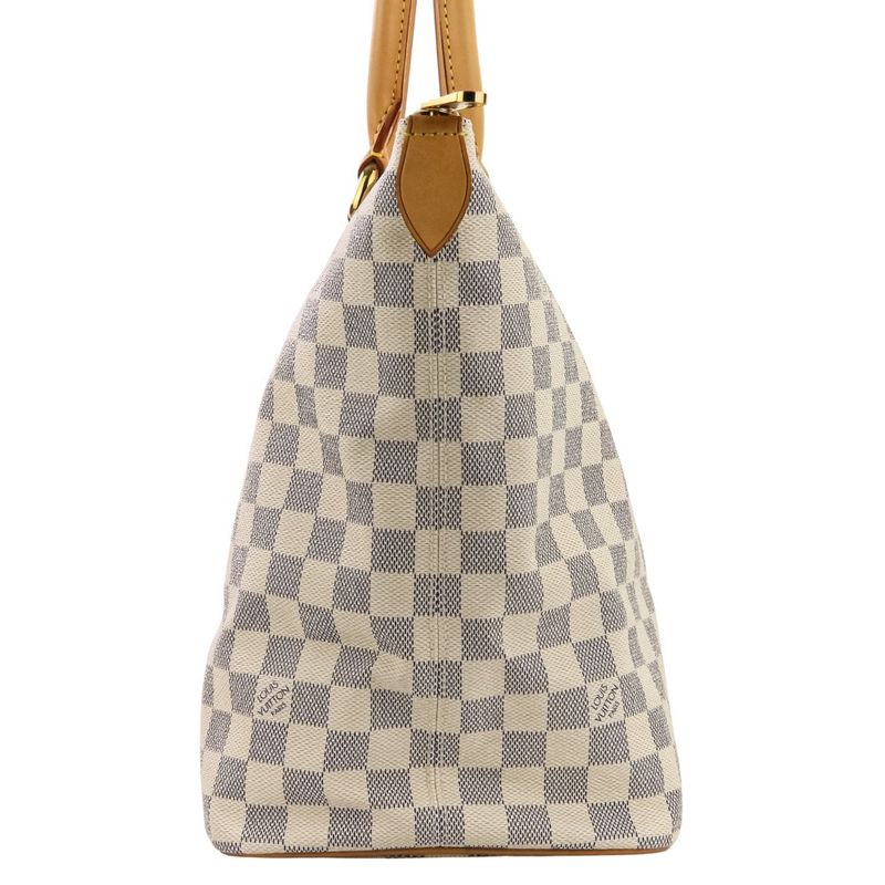 Louis Vuitton Damier Azure Saleya MM Tote Bag N51185 White Ladies Used