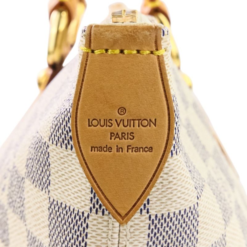 Louis Vuitton Damier Azure Saleya MM Tote Bag N51185 White Ladies Used