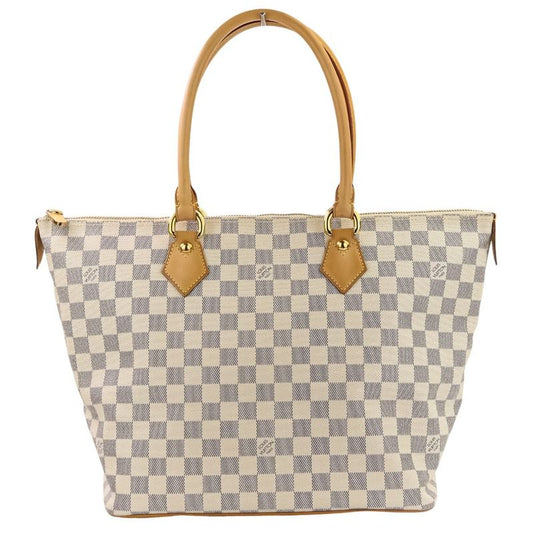 Louis Vuitton Damier Azure Saleya MM Tote Bag N51185 White Ladies Used