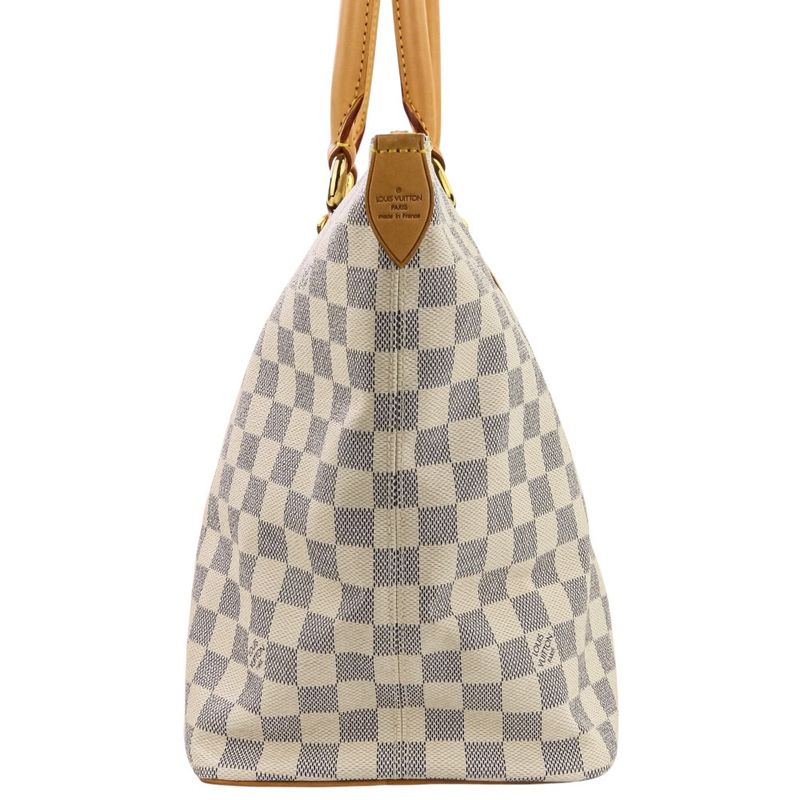 Louis Vuitton Damier Azure Saleya MM Tote Bag N51185 White Ladies Used
