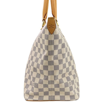 Louis Vuitton Damier Azure Saleya MM Tote Bag N51185 White Ladies Used