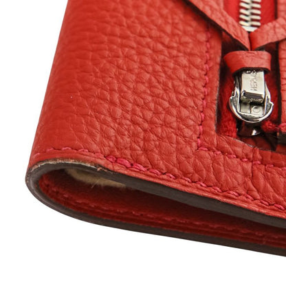 Hermes Taurillon Clemence Silver Hardware Dogon Long Wallet K Stamp