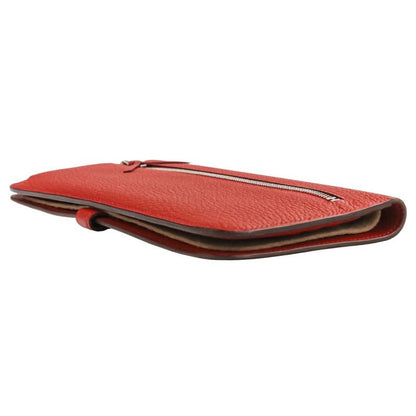Hermes Taurillon Clemence Silver Hardware Dogon Long Wallet K Stamp