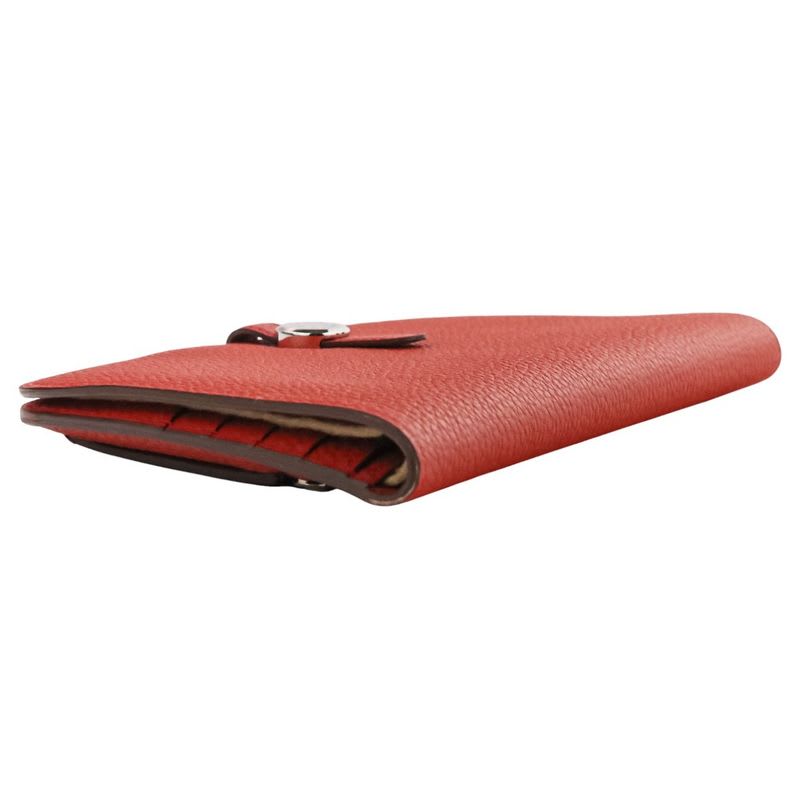 Hermes Taurillon Clemence Silver Hardware Dogon Long Wallet K Stamp