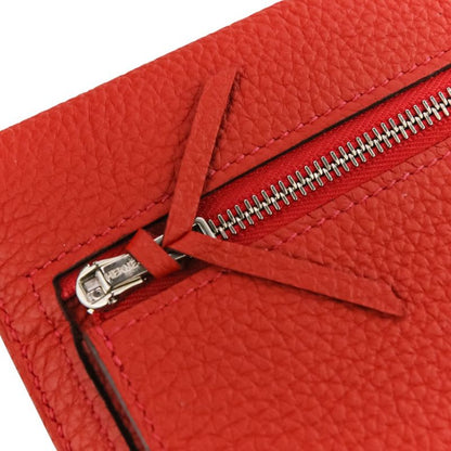 Hermes Taurillon Clemence Silver Hardware Dogon Long Wallet K Stamp
