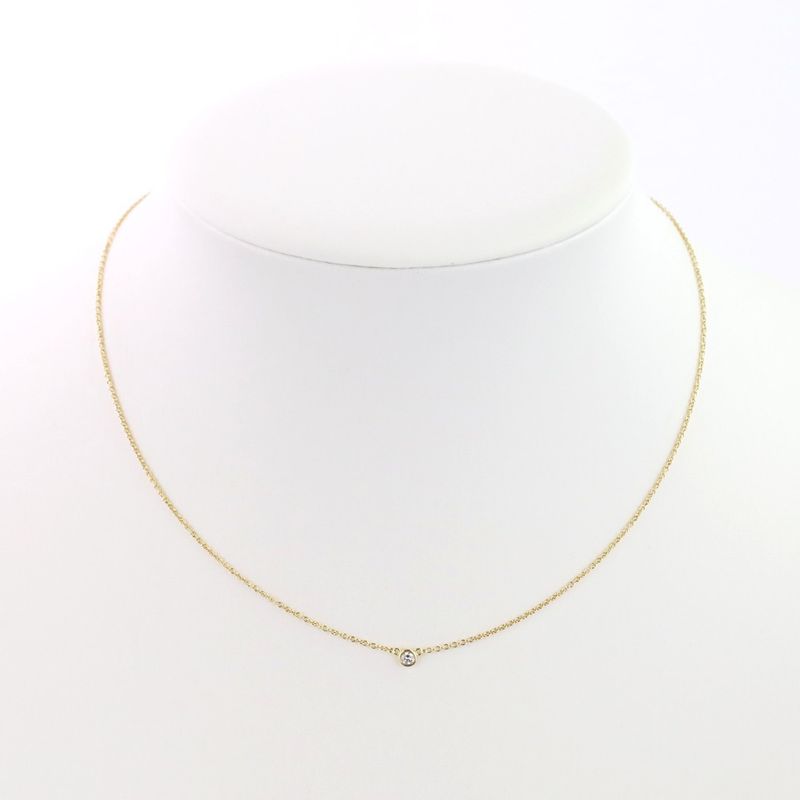 Tiffany & Co 750 18K By The Yard 1 P Diamond Necklace Yellow