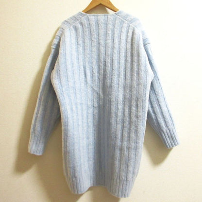 Celine V Neck Wide Rib Knit Mini Dress Size XS Light
