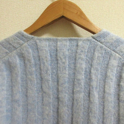 Celine V Neck Wide Rib Knit Mini Dress Size XS Light