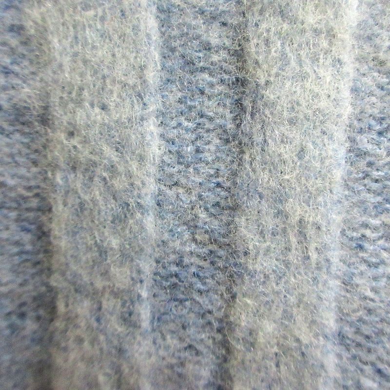 Celine V Neck Wide Rib Knit Mini Dress Size XS Light