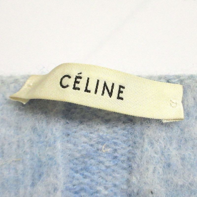 Celine V Neck Wide Rib Knit Mini Dress Size XS Light