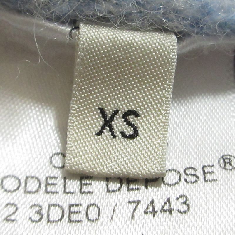 Celine V Neck Wide Rib Knit Mini Dress Size XS Light