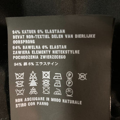 Prada Stretch Back Button Long Sleeve High Neck Shirt Blouse Size 38 Black