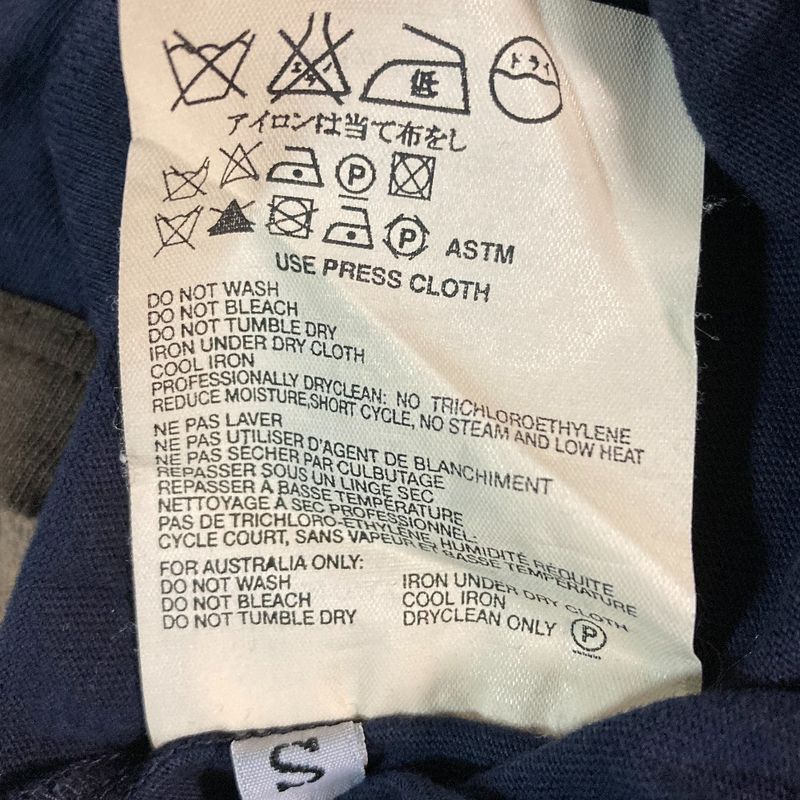 Prada Short Sleeve Sailing Ship Embroidery T-shirt Size S Navy Ladies Used