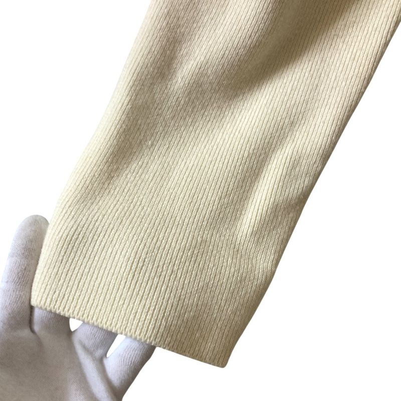 Good Loewe Cashmere Blend Long Knit Cardigan Gown Coat S Size Ivory Ladies Used