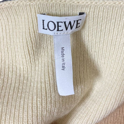 Good Loewe Cashmere Blend Long Knit Cardigan Gown Coat S Size Ivory Ladies Used