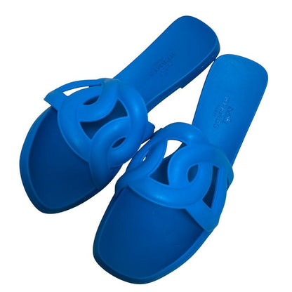 Good Hermes Chaine D'ancre Aloha Sandals Size 34 Approx 21.5cm (8.46in) Blue