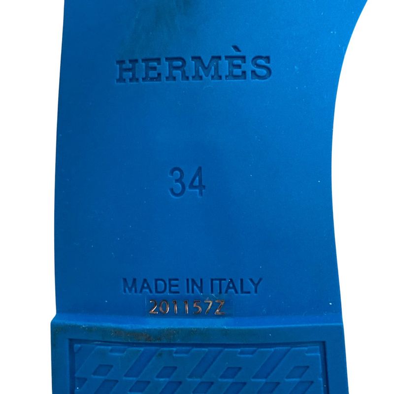 Good Hermes Chaine D'ancre Aloha Sandals Size 34 Approx 21.5cm (8.46in) Blue
