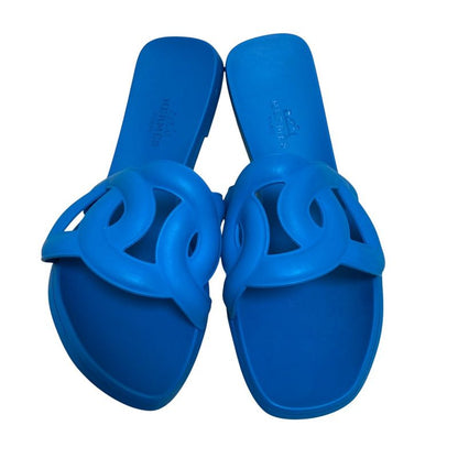 Good Hermes Chaine D'ancre Aloha Sandals Size 34 Approx 21.5cm (8.46in) Blue