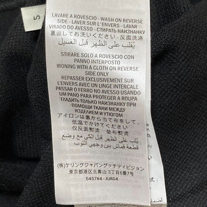 Unused Gucci Web Stripe Long Sleeve Polo Shirt 545784 Size S Black Men's Used