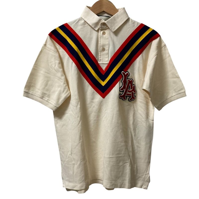 Unused Gucci MLB Collaboration Web Stripe Short Sleeve Polo Shirt 535833 Size
