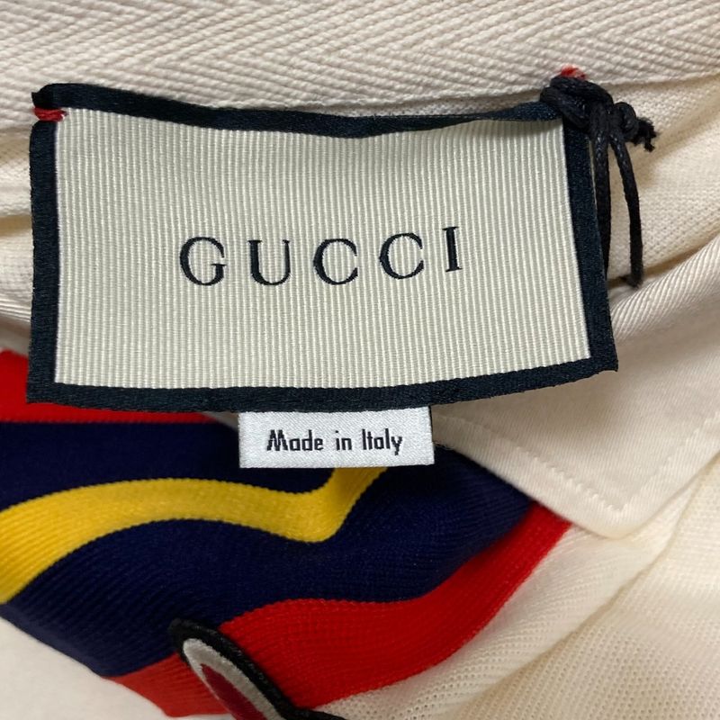 Unused Gucci MLB Collaboration Web Stripe Short Sleeve Polo Shirt 535833 Size