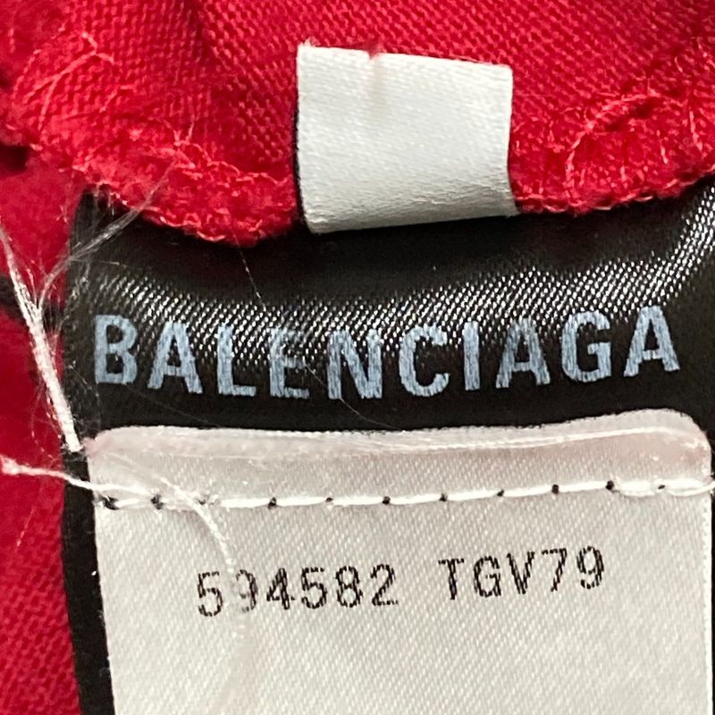 Balenciaga Multi Logo Turtle Neck Cut And Sew 594582 Size XS Red Men's Used