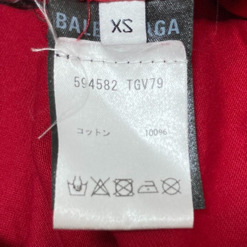 Balenciaga Multi Logo Turtle Neck Cut And Sew 594582 Size XS Red Men's Used