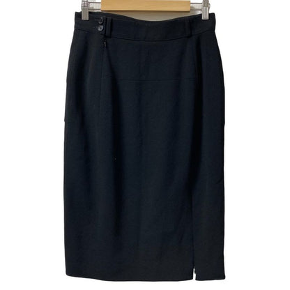 Hermes Wool Tight Skirt Size 42 Black Ladies