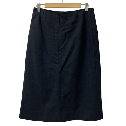 Celine Metal Hook Wool Skirt Size 40 Black Women's Used