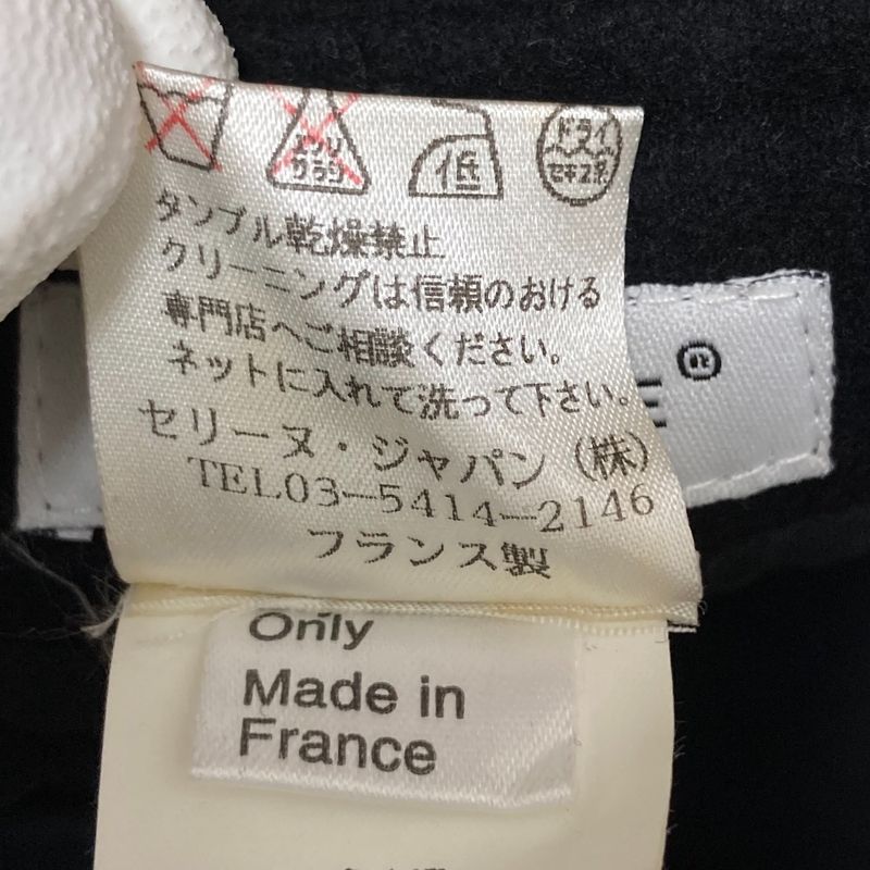 Celine Metal Hook Wool Skirt Size 40 Black Women's Used