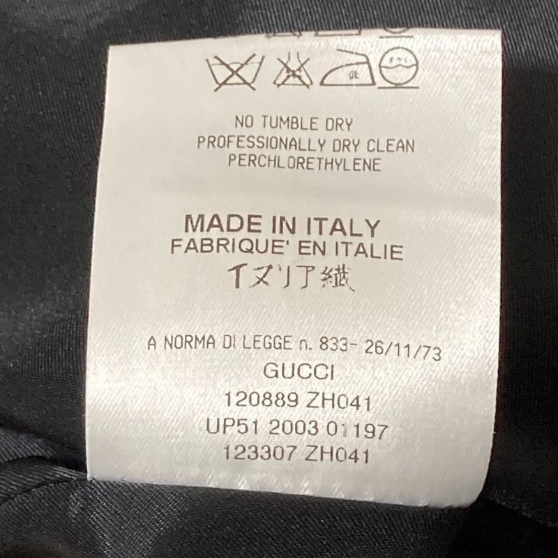 Gucci Tom Ford Period Stand Collar Wool Jacket Black Ladies Used