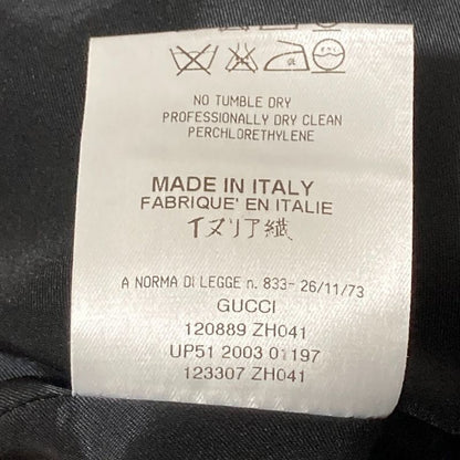 Gucci Tom Ford Period Stand Collar Wool Jacket Black Ladies Used