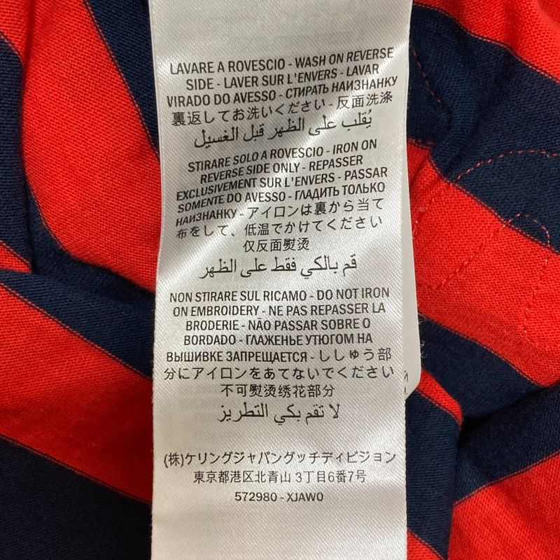 Gucci Border Sleeveless Cut And Sewn 572980 Size M Navy X Red Ladies Used