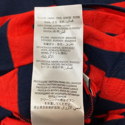 Gucci Border Sleeveless Cut And Sewn 572980 Size M Navy X Red Ladies Used
