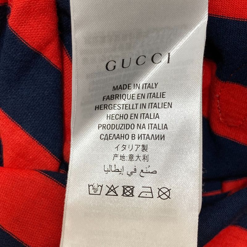 Gucci Border Sleeveless Cut And Sewn 572980 Size M Navy X Red Ladies Used