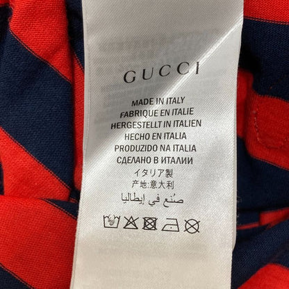 Gucci Border Sleeveless Cut And Sewn 572980 Size M Navy X Red Ladies Used