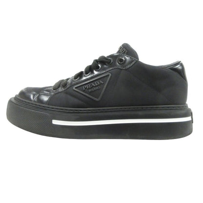 Prada Re-nylon Leather Switching Sneakers Shoes Platform Triangle Logo Triangle