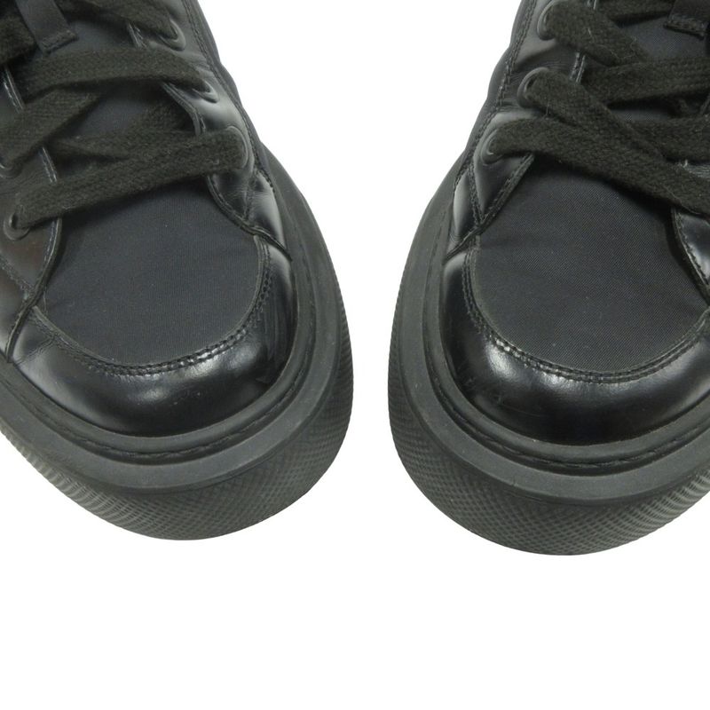 Prada Re-nylon Leather Switching Sneakers Shoes Platform Triangle Logo Triangle